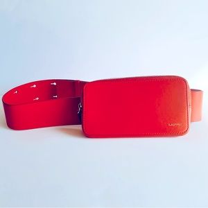 100% authentic Lanvin small belt bag in Red/Orange